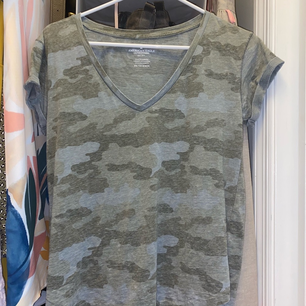 Camo american eagle top
